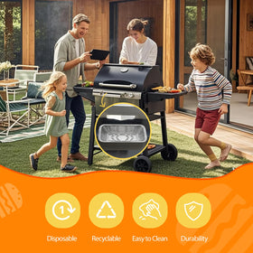 Bend-secured fit for 17–22 inch models reduces mess.