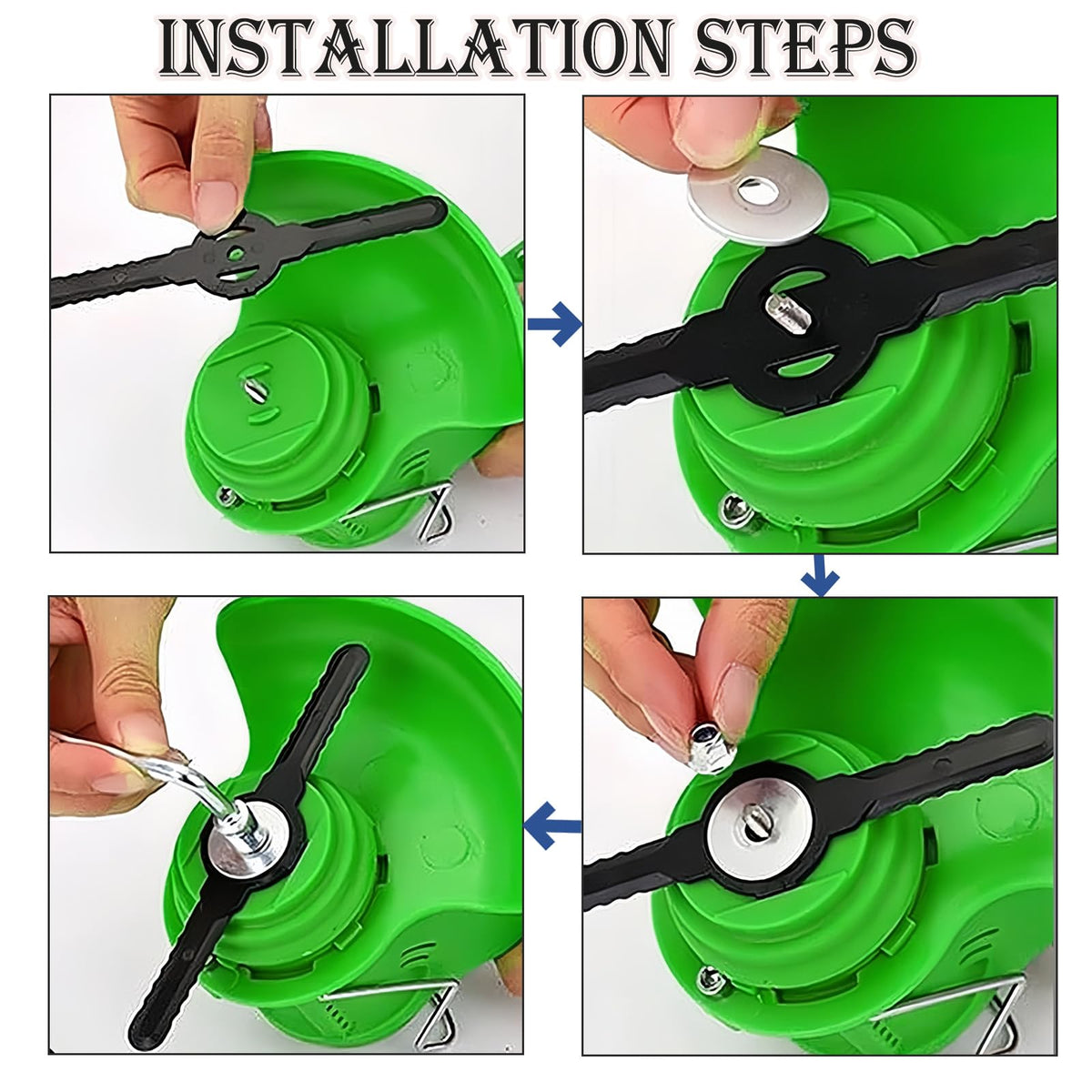 Huakaile easy replace trimmer blade allows fast tool maintenance
