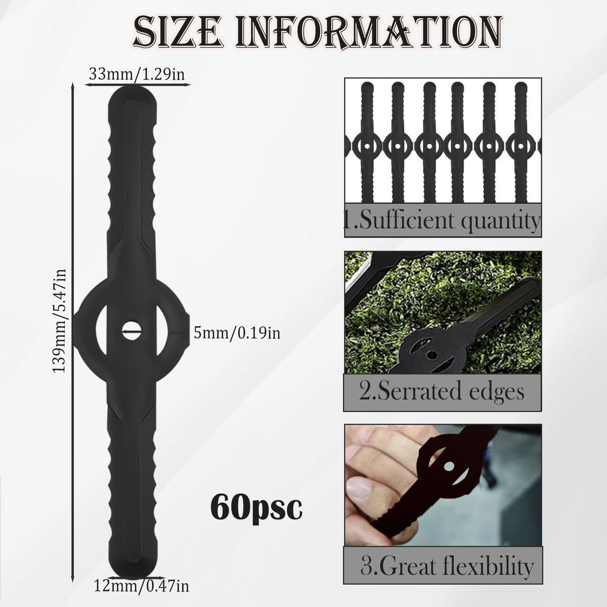 Huakaile plastic trimmer head blades offer durable long lasting trimming