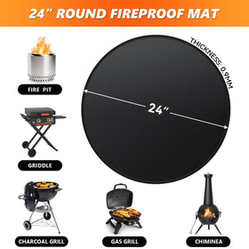 Huchiz deck protection on patio with fire pit setup.