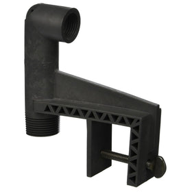 Hudson Valve mounting bracket on 1-inch valve setup for pond auto-fill.