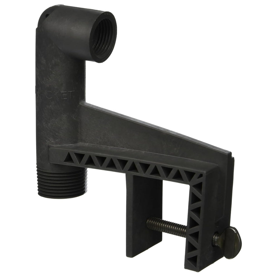 Hudson Valve mounting bracket on 1-inch valve setup for pond auto-fill.