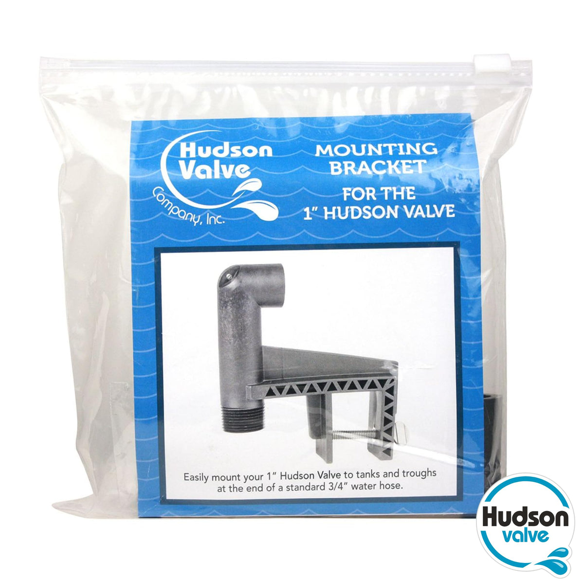 Durable glass-filled nylon construction of Hudson Valve mounting bracket.