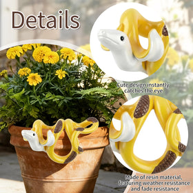 HUFAND resin snake ornament enhances garden decor with durable, fade-resistant charm