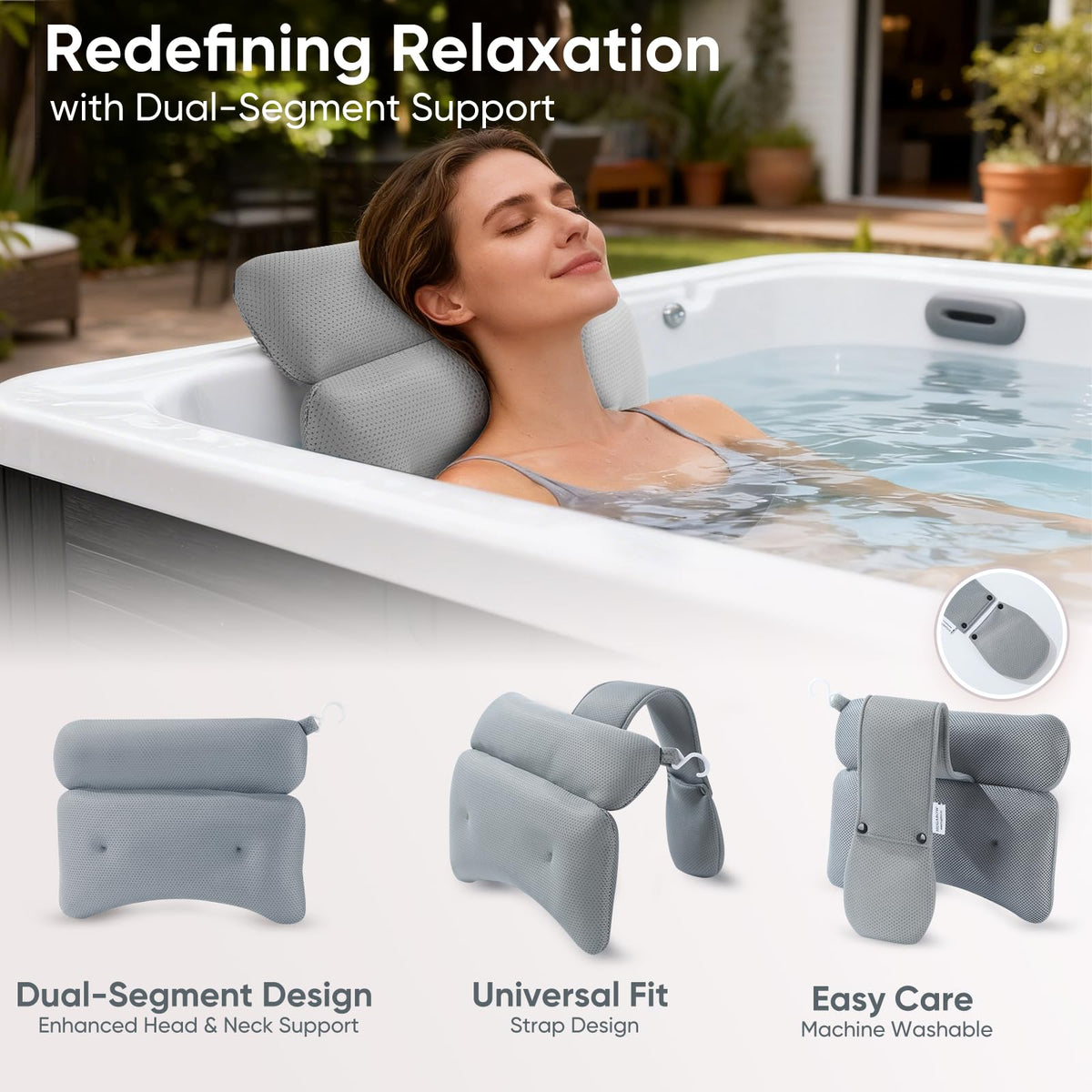 Hugabow dual-section pillow neck support aligns for comfort
