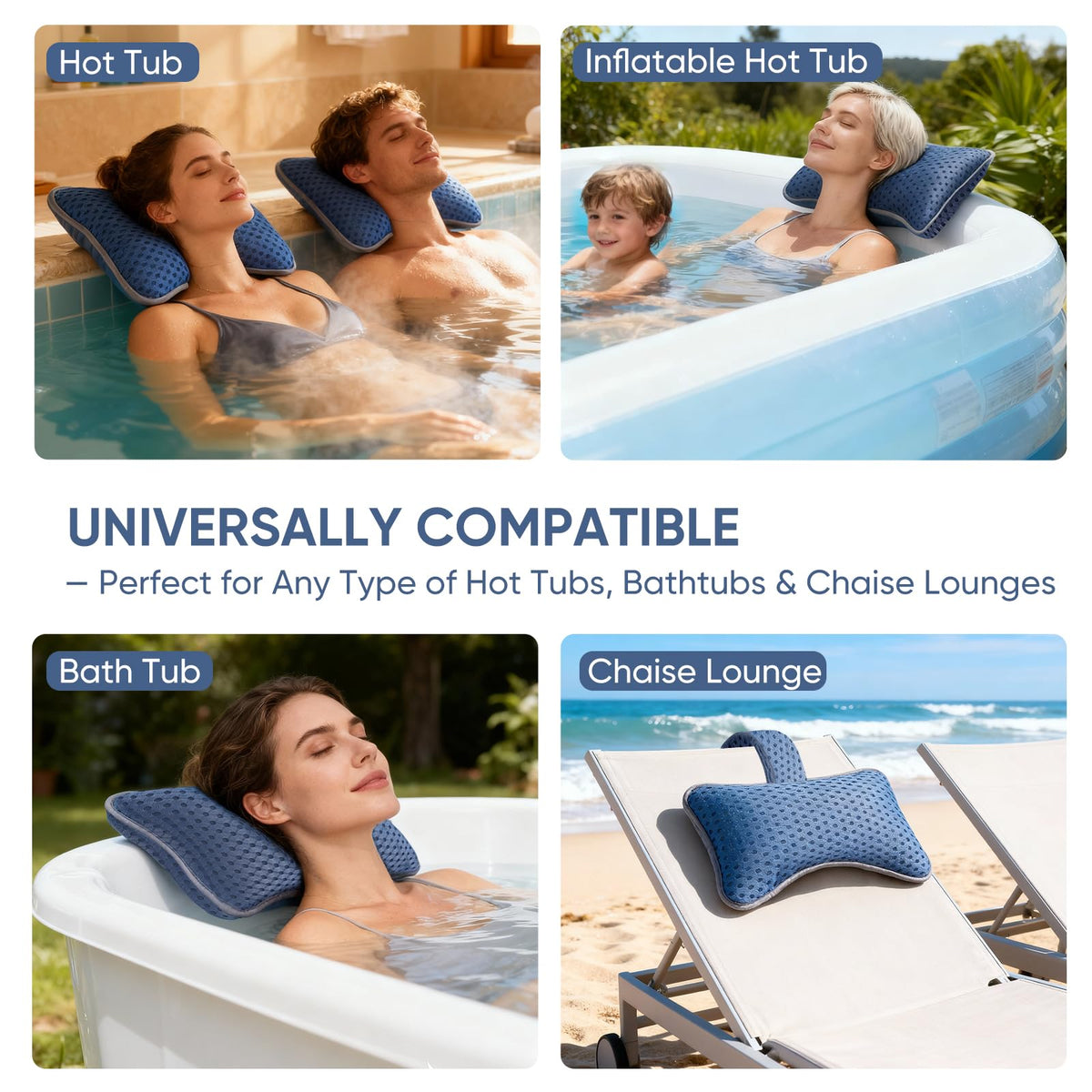 Hugabow long strap adjusts height for personalized neck comfort.