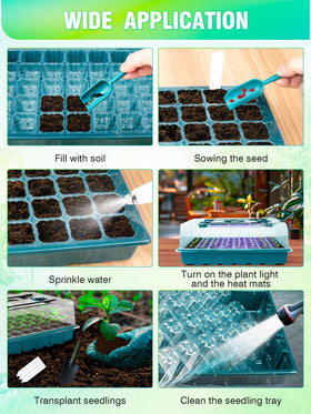 Hugbow 80-cell seed tray supports multiple seedlings