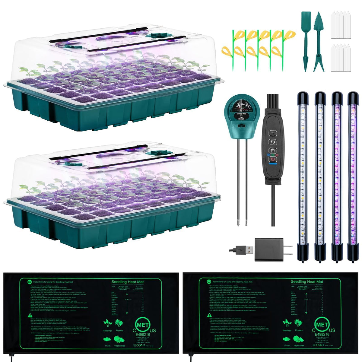 Hugbow seed starter tray 80-cell 2-pack for efficient germination