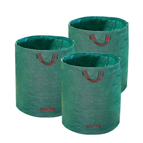 Hugeleaf 72-gallon yard waste bags, collapsible for easy storage and quick cleanup.