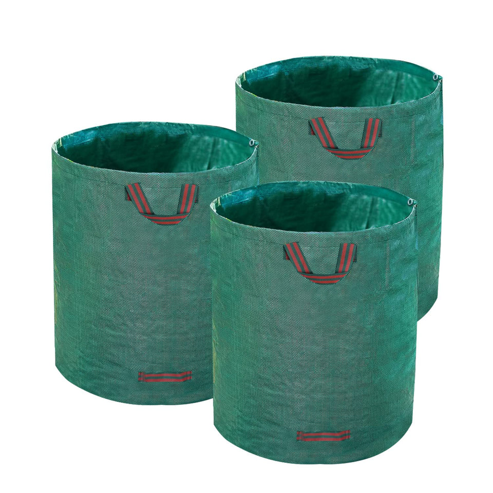 Hugeleaf 72-gallon yard waste bags, collapsible for easy storage and quick cleanup.