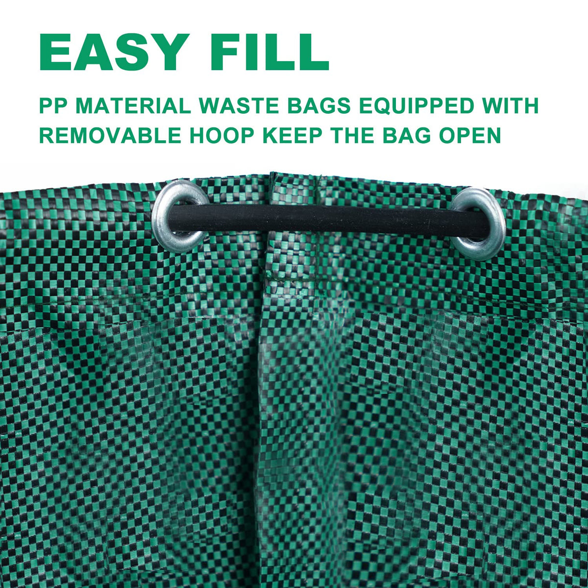 Hugeleaf bag material is waterproof and tear-resistant for outdoor use.