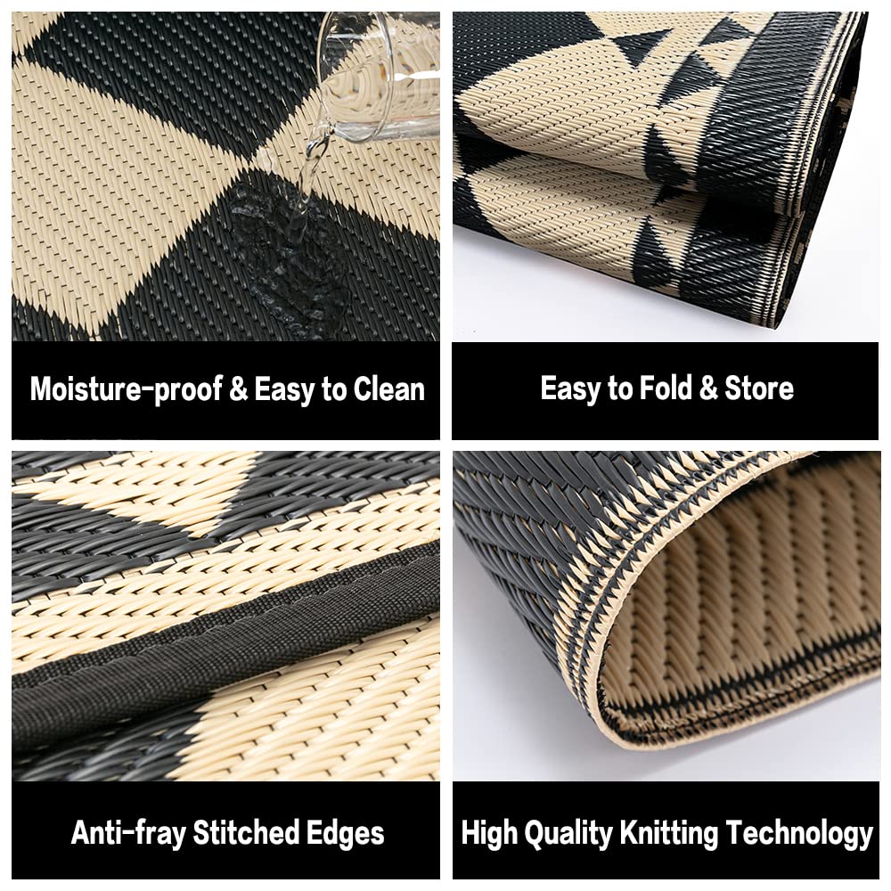 HUGGEAR camping rug, sturdy polypropylene for tents and campsites