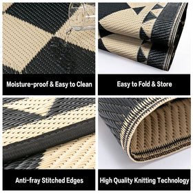 HUGGEAR camping rug, sturdy polypropylene for tents and campsites