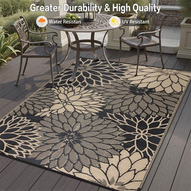 HUGEAR easy-clean outdoor mat resists stains for quick cleanup.