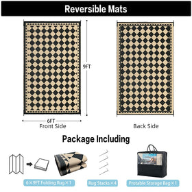 HUGEAR waterproof rug close-up weave highlights durability and quick-drying surface
