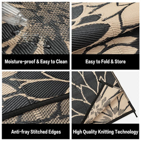 HUGEAR UV-stable outdoor rug stays vibrant under sun exposure.