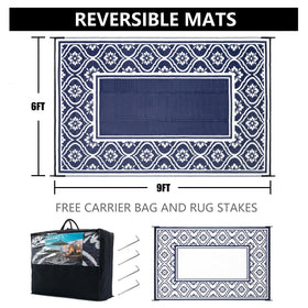 HUGEAR waterproof camping carpet for outdoor use or RV trips, dries quickly