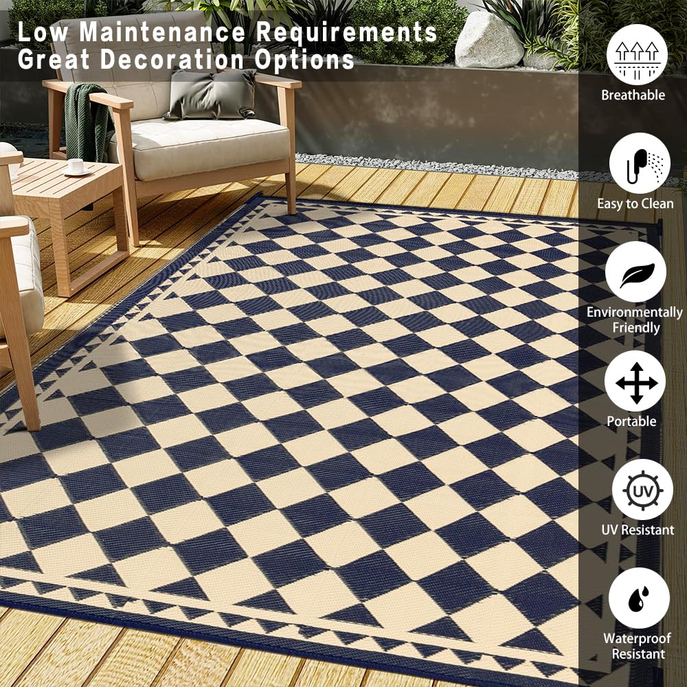 HUGGEAR waterproof rug for quick cleaning after outdoor messes