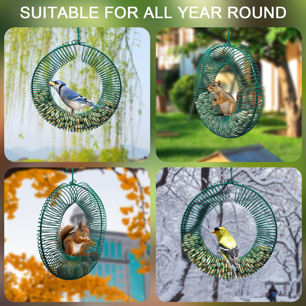 Hugeleaf hanging hook design offers versatile mounting on trees, porches, or patios.