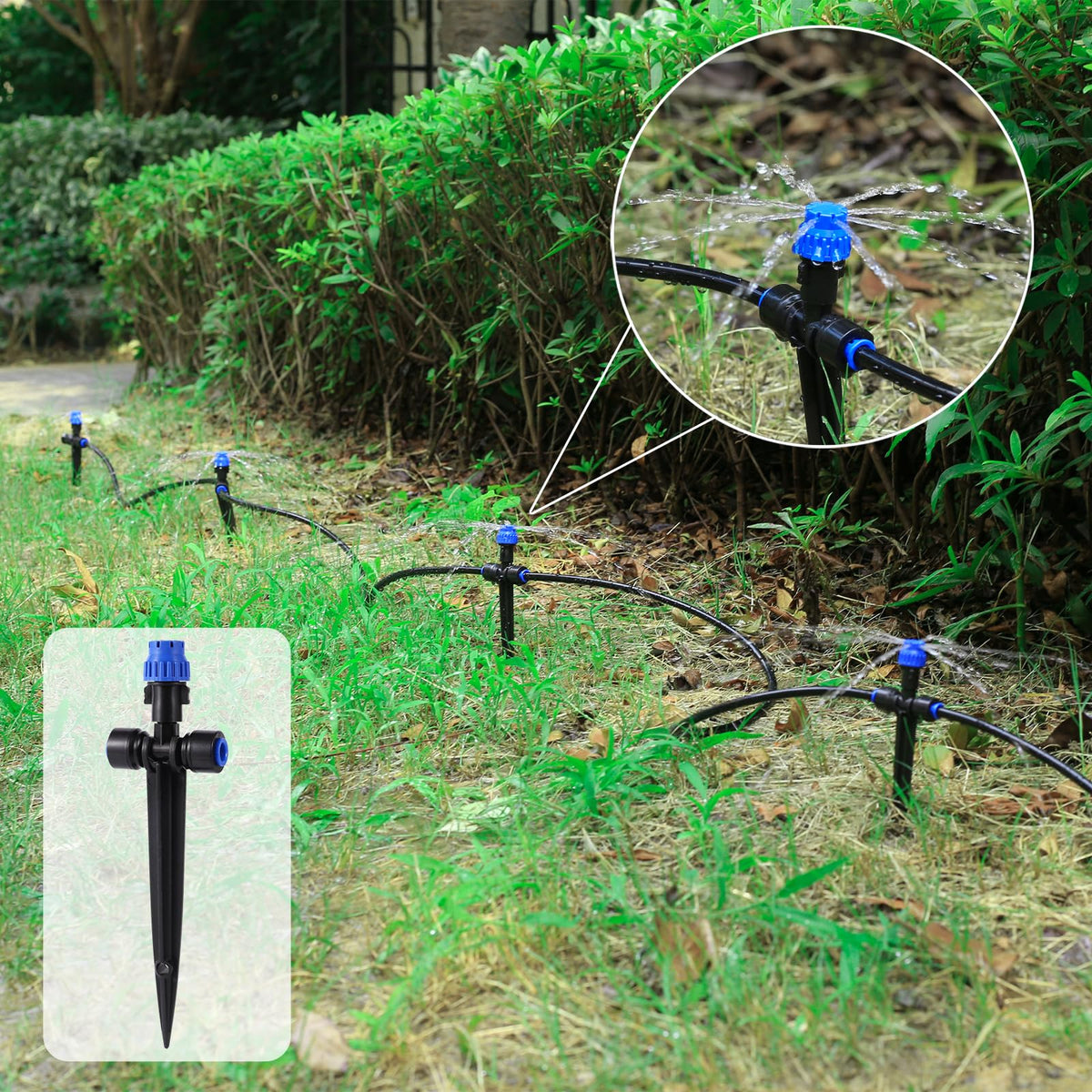 Compact emitter ideal for greenhouse, pots, and garden beds