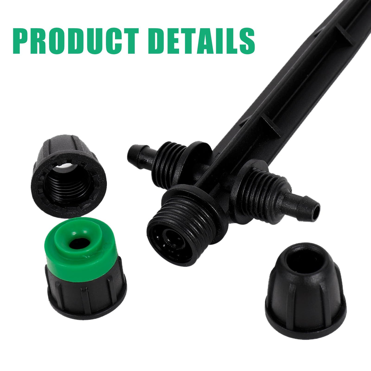 HUISUYTON quick-connect 1/4 tubing enables secure, tool-free installation.