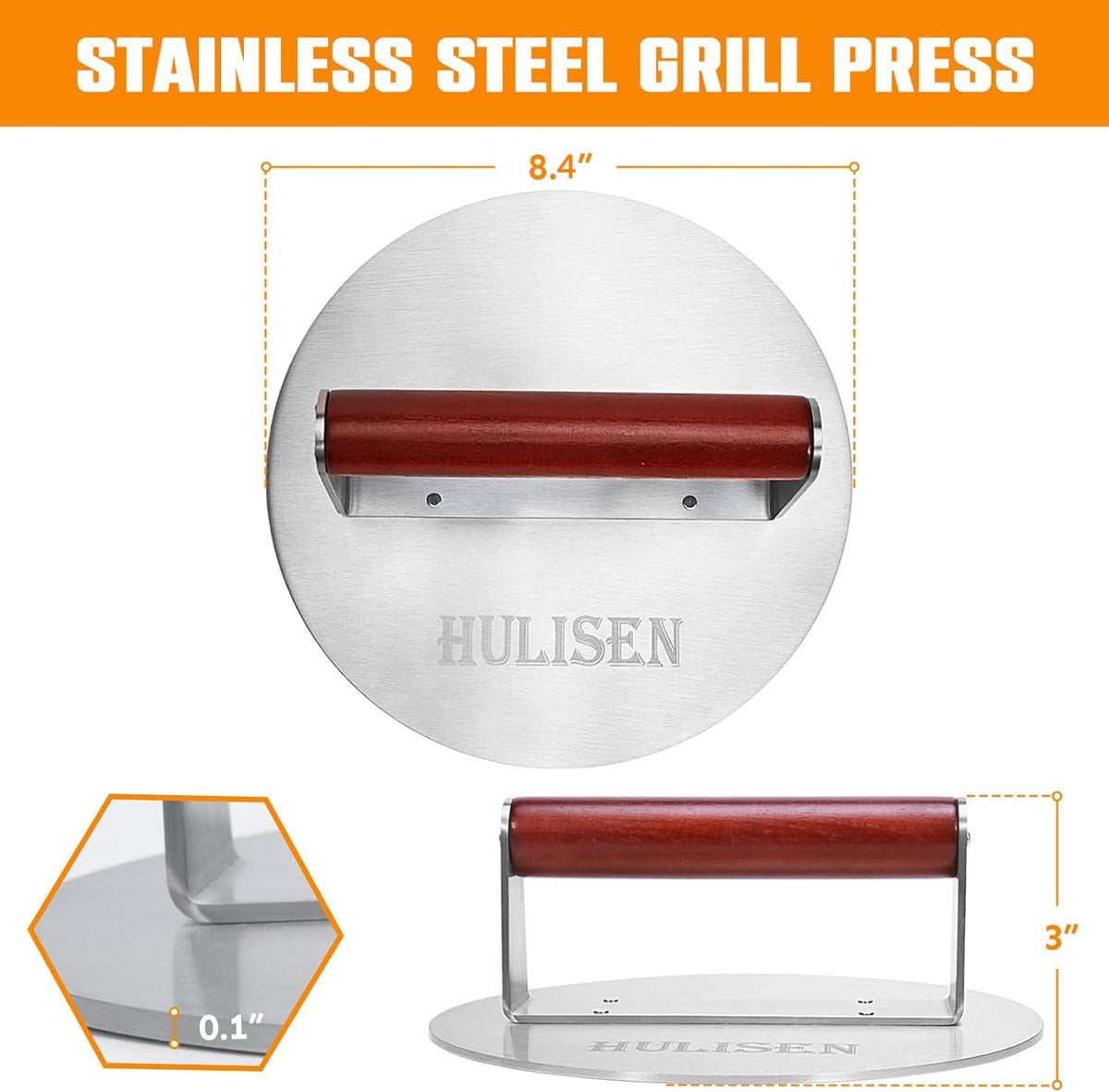 HULISEN bacon grease press reduces spatters for cleaner cooking