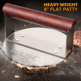 HULISEN bacon press concentrates heat for crisp, flat bacon.
