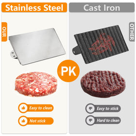 HULISEN heavy-duty press adds substantial weight for fast searing.