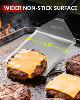 HULISEN spatula with heat-resistant PP handle for a secure grip.