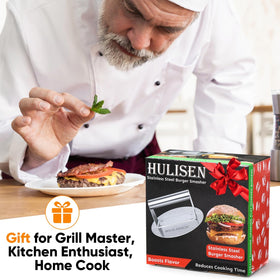 HULISEN burger press compact storage for easy kitchen organization.