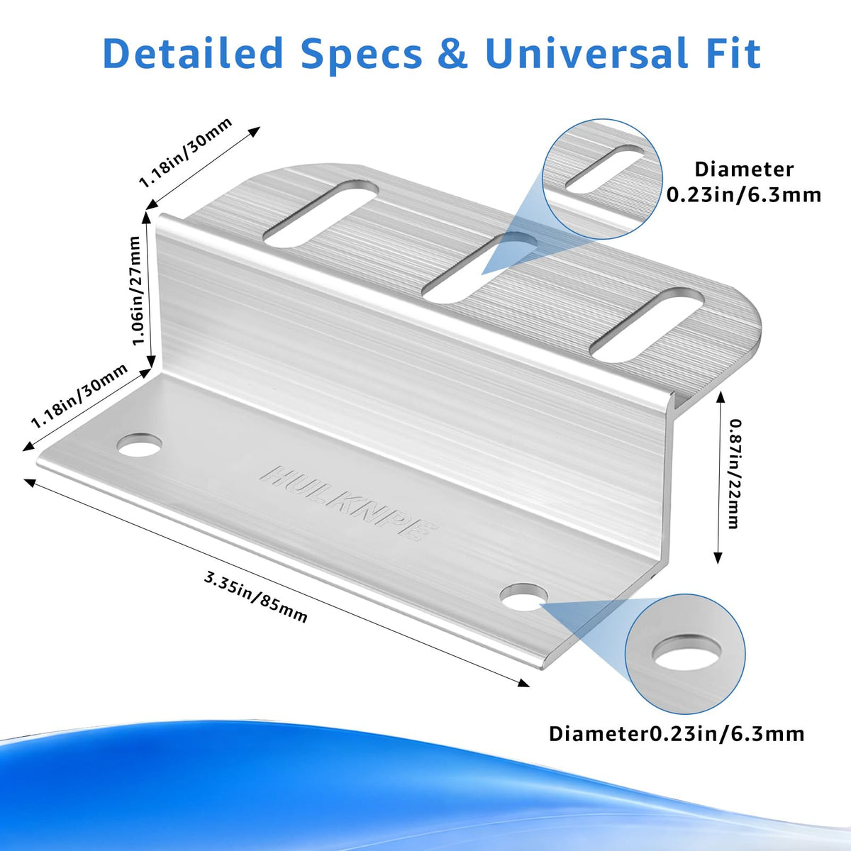 HULKNPE Z brackets showing multi-slot adjustment for precise alignment