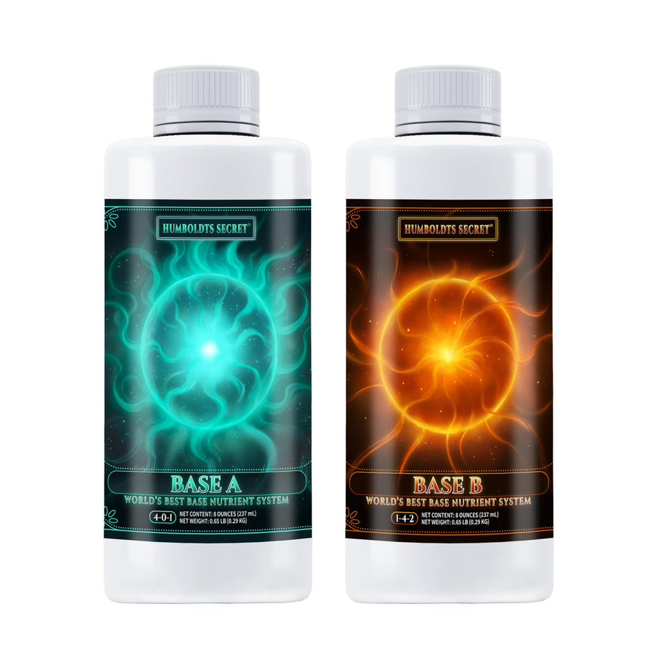 Humboldts Secret Base A & B bottle pour enables easy weekly feeding.