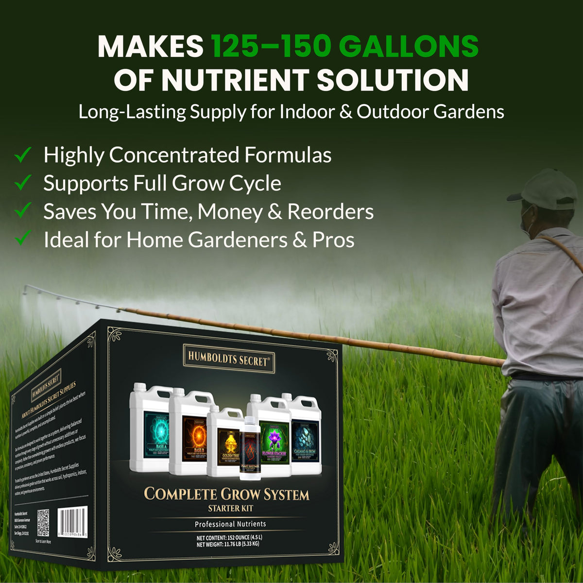 Humboldts Secret hydroponic nutrient mix works across media and setups.