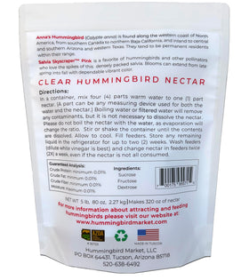 Hummingbird Market mixing nectar powder with water for ready nectar