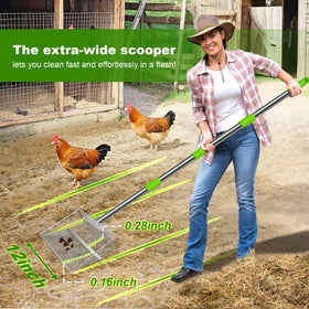 Humvmv multi-purpose sifter shovel handles chicken, cats, dogs, and beach sand.