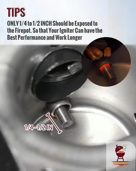 HunGrill ceramic heating core detail for efficient ignition.