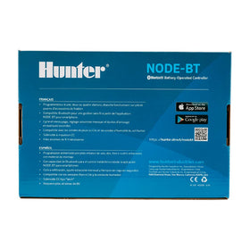 Hunter NODE-BT-100 manual LED status indicates irrigation state.