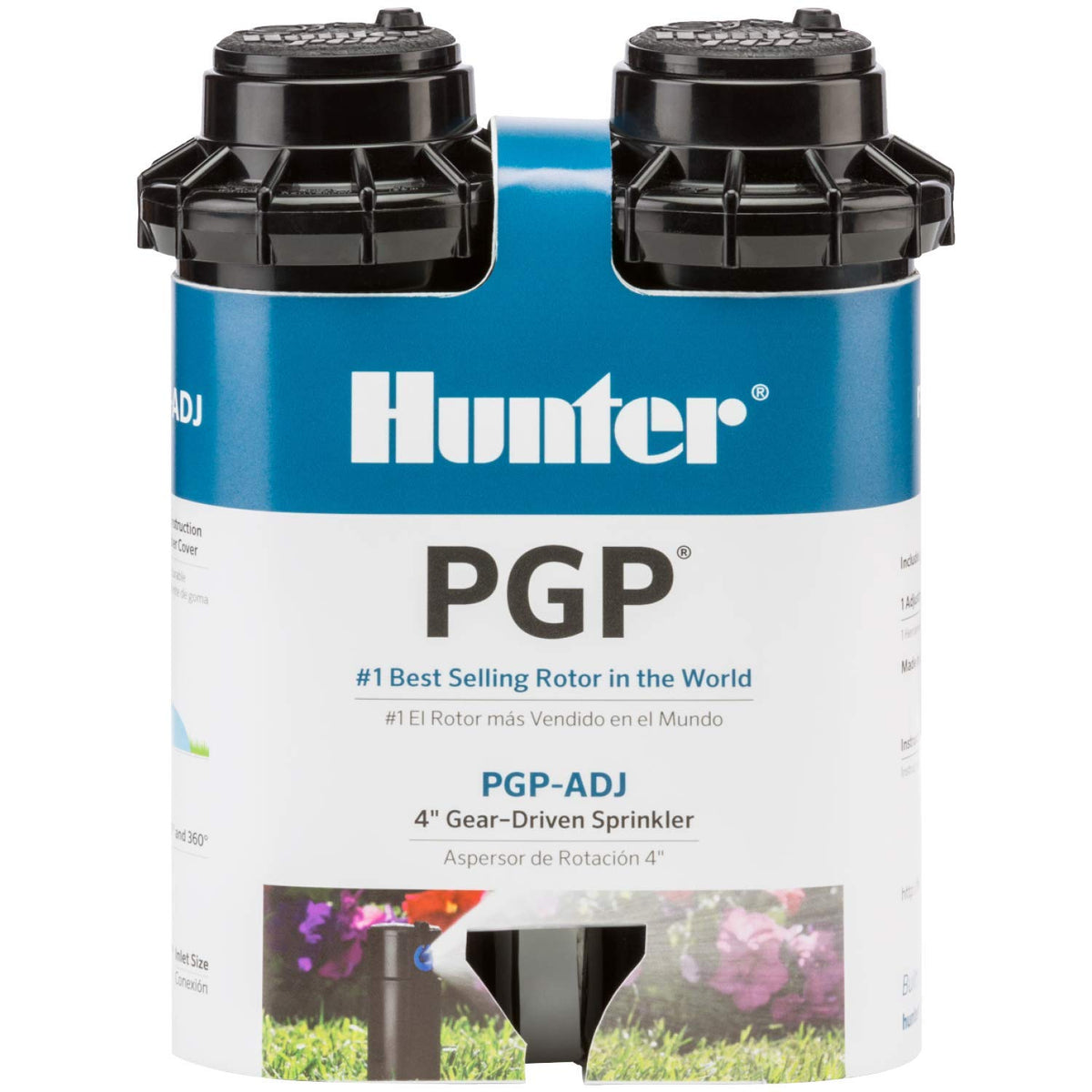 Hunter PGP-ADJ rotor demonstrating arc coverage for tailored lawn irrigation.