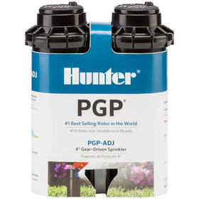 Hunter PGP-ADJ rotor demonstrating arc coverage for tailored lawn irrigation.