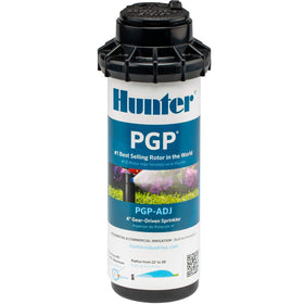 Hunter PGP-ADJ rotor sprinkler head for even lawn coverage