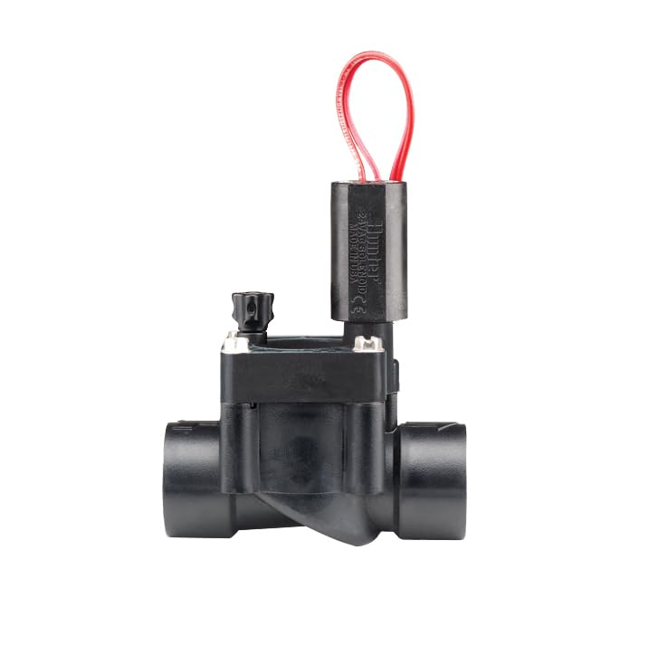 Hunter PGV-100-GS flow-control valve in action for precise zone watering.