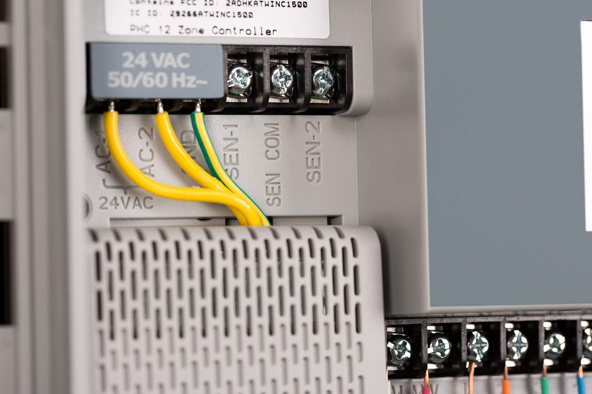 Hunter PRO-HC 1200 12-station panel supports customized irrigation zones.