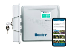 Hunter PRO-HC600 touchscreen front view for easy on-device programming.