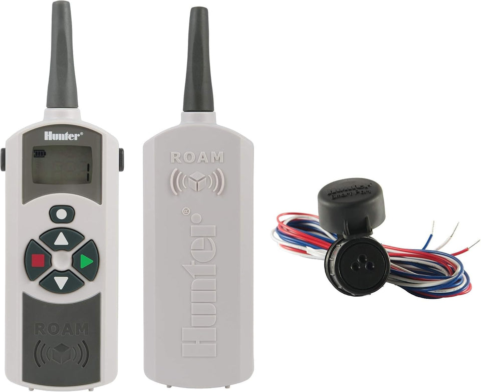 Hunter ROAM-KIT handheld remote with backlit LCD for easy outdoor control