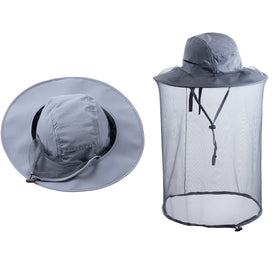 HunterBee head net hat veil provides visibility while shielding from insects.