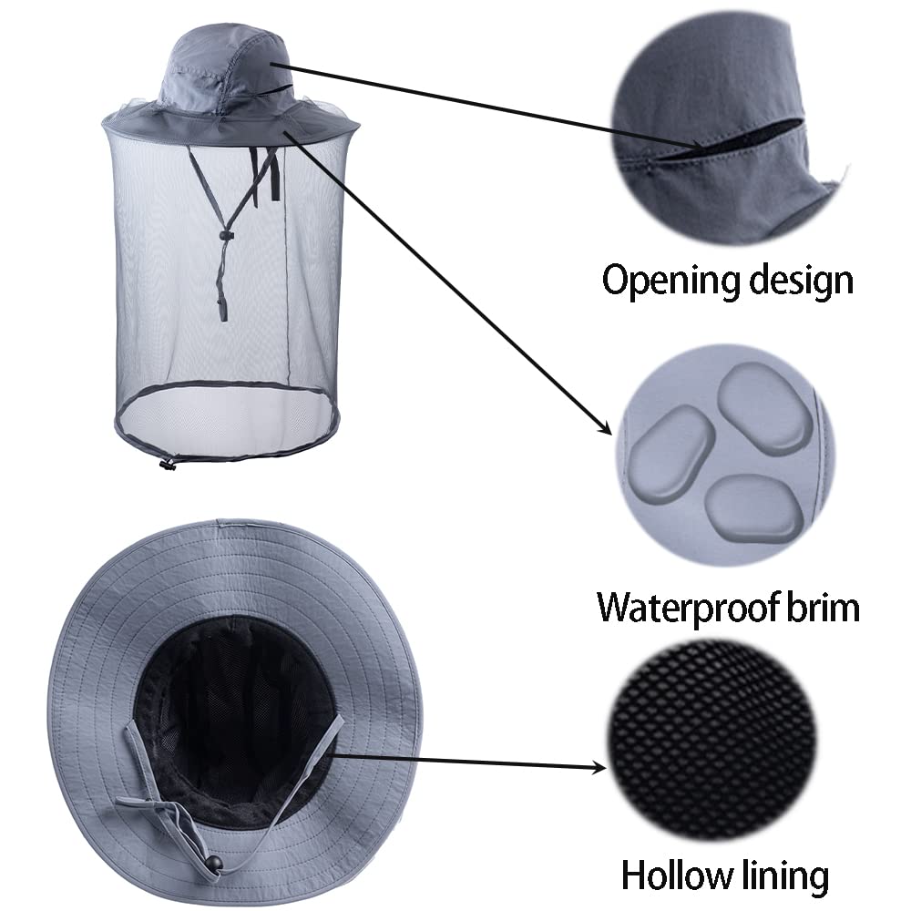 HunterBee sun brim 360 protection shields skin while you work.