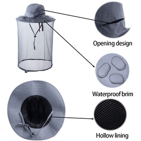HunterBee sun brim 360 protection shields skin while you work.