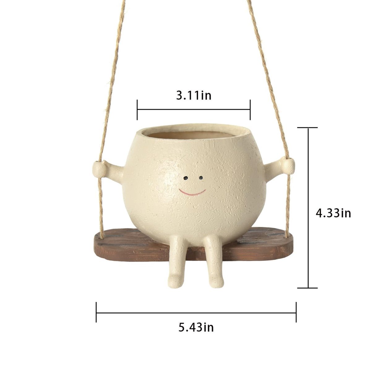 Hunthawk swing face planter outdoor display adds color to patios while standing up to sun and rain.