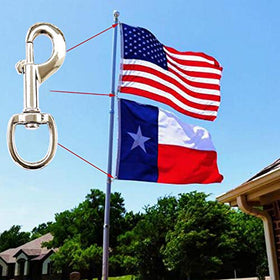 Huouo easy-install halyard rope makes attaching and removing flags quick.