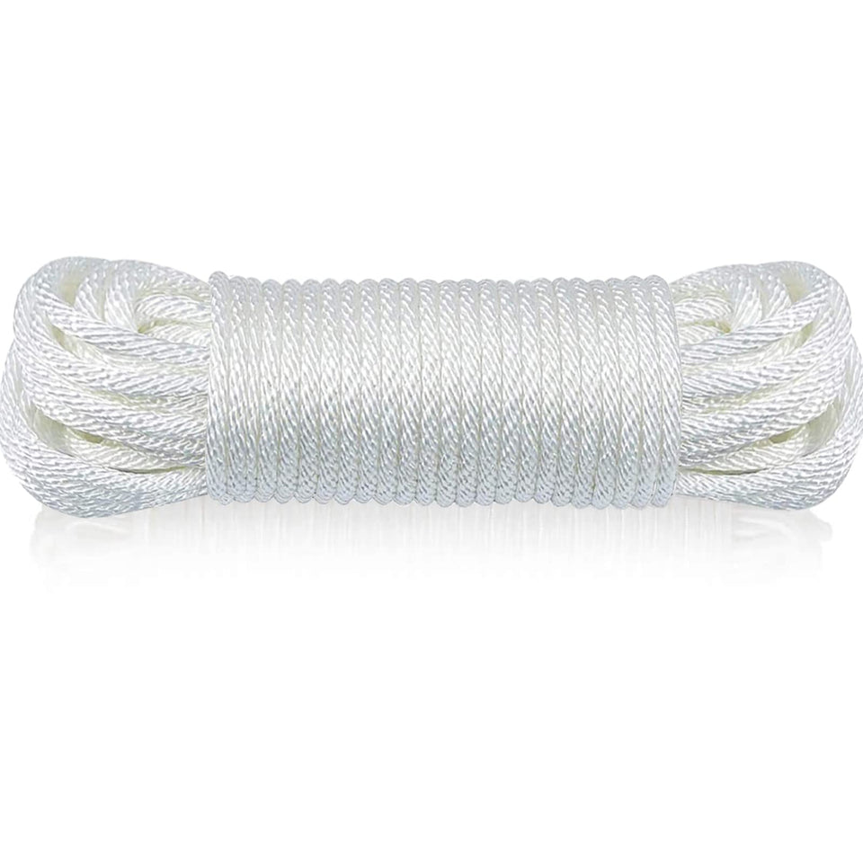 Huouo flagpole rope with solid braid visible for outdoor durability